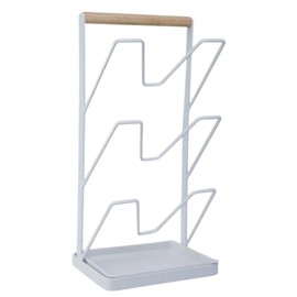 HaOhana Pot Lid Stand, Kitchen Holder, Standing Cutting Board Stand, Top of Stand, Space Saving, Counter, Storage, Ladle Stand, Vegetable Chopstick Rest, 3 Tiers, Drainer Cookware