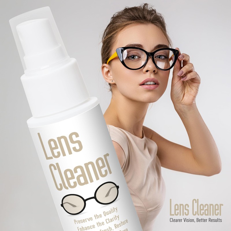 invera Eyeglass Cleaner Spray with Microfiber Cloth Kit, Lens Cleaner