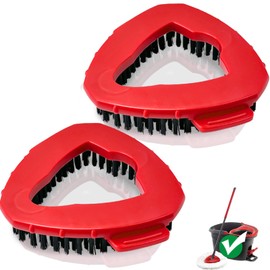 Scrub Brush, 2 Pack Spin Scrub Brush Replacement Head, Stiff Bristle Cleaning Brush for Kitchen Bathroom and Various Hard Surfaces