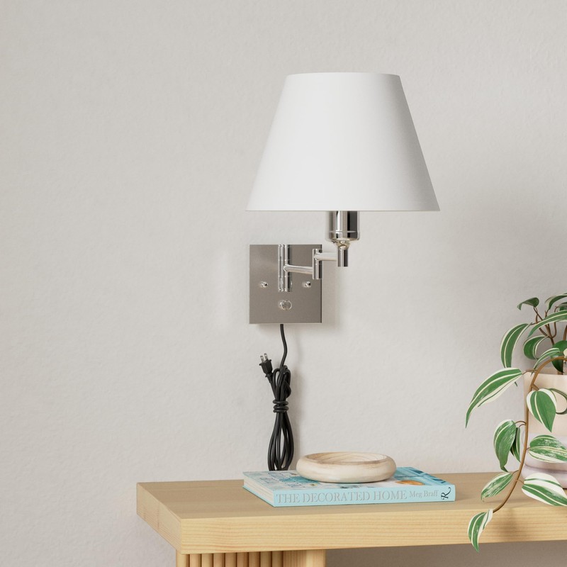 TRLIFE Wall Sconces Plug in, Remote Control Dimmable Wall Sconce