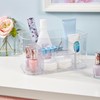 STORi Bliss Clear Makeup Organizer for Countertop, Divided Bathroom Organizer