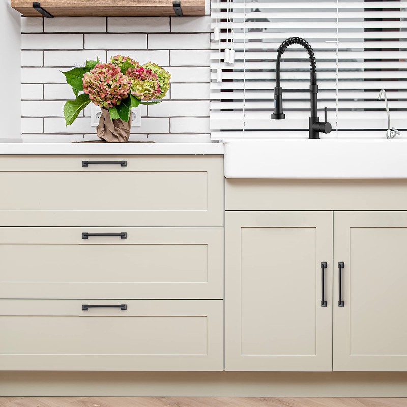 Ravinte 10 Pack Kitchen Cabinet Handles Drawer Pulls Matte Black