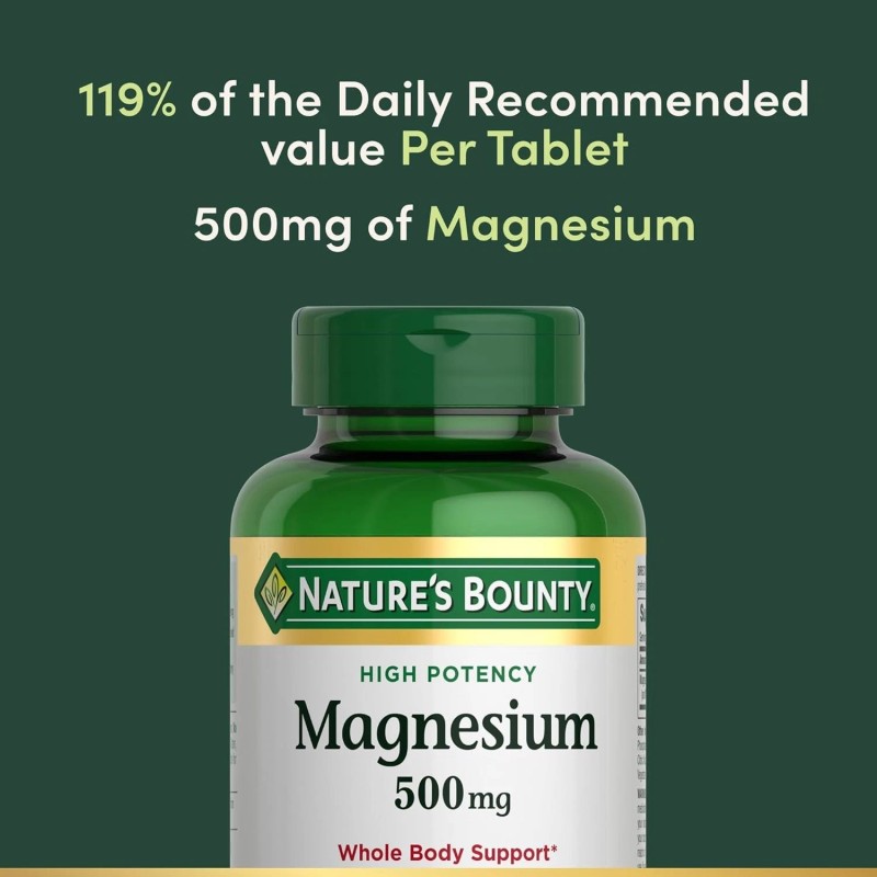 Nature’s Bounty Magnesium, Bone and Muscle Health, Whole Body Support,