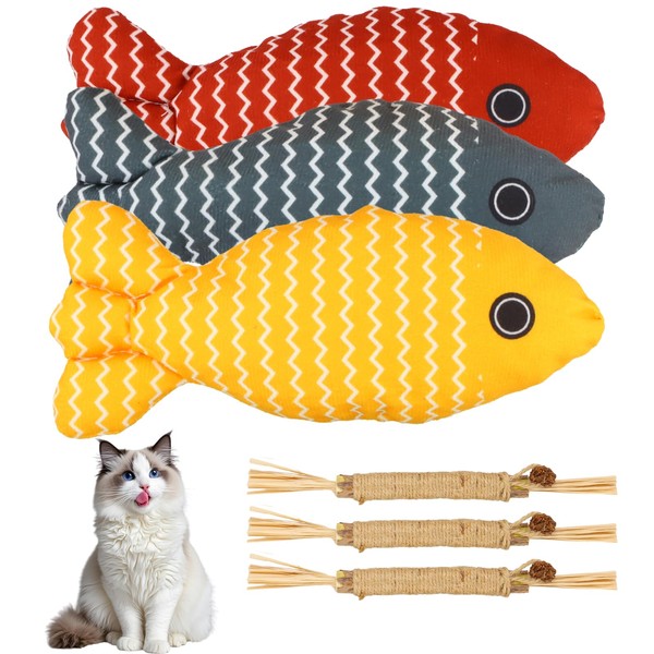 YILANJIN 6 Pcs Catnip Toy, Natural Sticks Kitten Teething Toys,