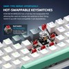 Machenike K500A-B61W 60% Mechanical Wireless Gaming Keyboard, 61 Keys Ultra-Compact