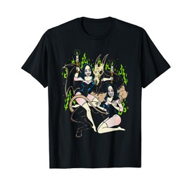 Baphomet Occult Goat Man Demon with Sexy Nuns T-Shirt