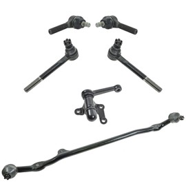 TRQ Front Driver & Passenger Side Steering Kit Center Link Idler Arm & Bracket Assembly Tie Rod Compatible with 1989-1995 Toyota Pickup