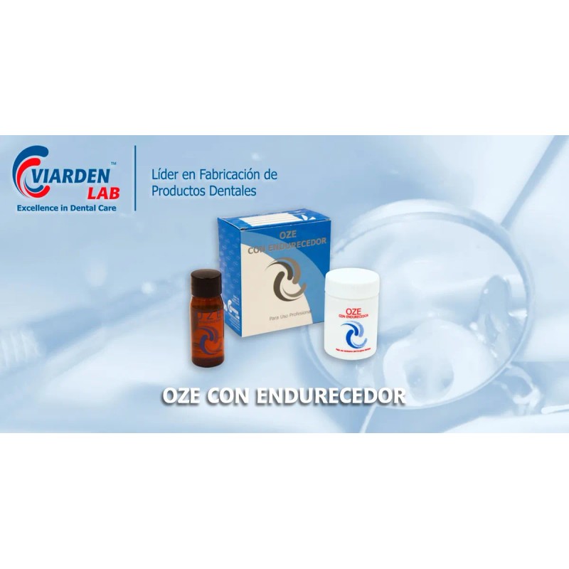 Viarden Oze Endurecedor 15ml 30g Kit Óxido De Zinc Eugenol