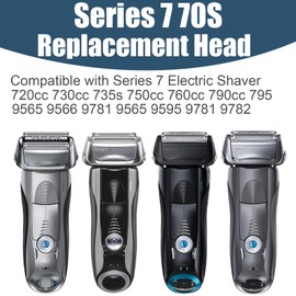 70S Shaving Head Compatible with Braun Series 7, Electric S7 Replacement Head 70S Razor Heads with Brush for Series 7 720 720S-3 720S-4 720S-5 730 790CC 700CC-3 795CC-3 760CC 760CC-3