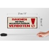 Femer Holzschild Hinweis 27x10 cm Rauchen auf dem gesamten Gelände