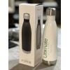 H2GO Force Water Bottle with Logo White Stainless Steel 17