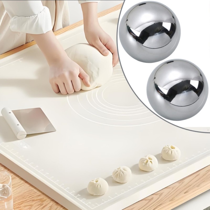 Rolling Dough Ball, Circular Rolling Ball, Smooth stainless steel rolling