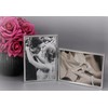 LEADEX Vertical Horizontal Combination Double Photo Frame 4x6 Metal Folding