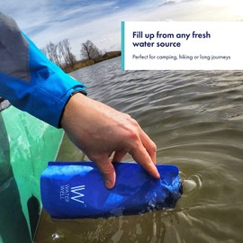 Faltbare Druck-Reisewasserflasche - Reinigt Wasser durch Beseitigung von 99,9% der wassergetragenen Bakterien und Parasiten. Ultrafiltrations-Strohfilter 1000 Liter frisches wasser