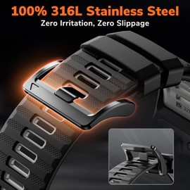 Quickfit 26mm Watch Bands Compatible with Garmin Fenix 8 51mm/7X/6X/5X, Sports Silicone Bands Compatible with Garmin Fenix 7X Pro/6X Pro/5X Plus/3/3HR/Descent Descent MK1/MK2i Smartwatches