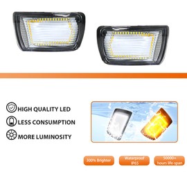 ADIIL Clear Switchback LED Front Bumper Turn Signal Light Fog Lamp For 2003-2005 Toyota 4Runner，（2PCS） Turn Signal Lamp DRL, Clear Lens Switchback(Amber & White)Lights
