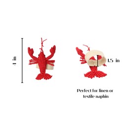 Lobster Napkin Rings, Set of 2, Handmade Raffia Jute Napkin Rings,anillos para servilletas, Animal Rings, Beach Napkin Holders, Nautical Table Set.