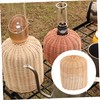 SUPVOX Rattan Gas Canister Cover Outdoor Camping Protector for Flat