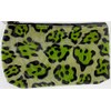 Parkway Green and Yellow Cheetah Print Cosmetic Bag With Mirror