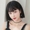 Short bob wig chic style full wig natural black (WFIXZ2V) / 칼단발 가발 시크 스타일 통가발 내추럴블랙 (WFIXZ2V)