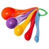 5pc Multicolour Polypropylene Measuring Spoons Set - Plastic Kitchen Baking