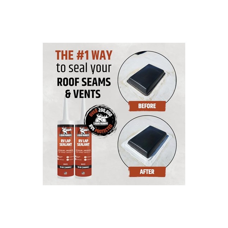 Liquid Rubber Self-Leveling RV Lap Sealant - Waterproof Protection