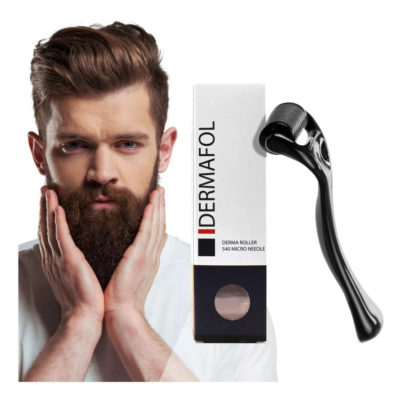 Ecomlab Dermafol Dermaroller Facial Barba 0.5 Mm Titanio Colágeno