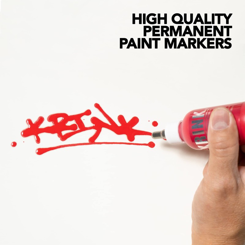 Krink Silver 4-Pc Marker Set - Multi-Surface Graffiti Markers with