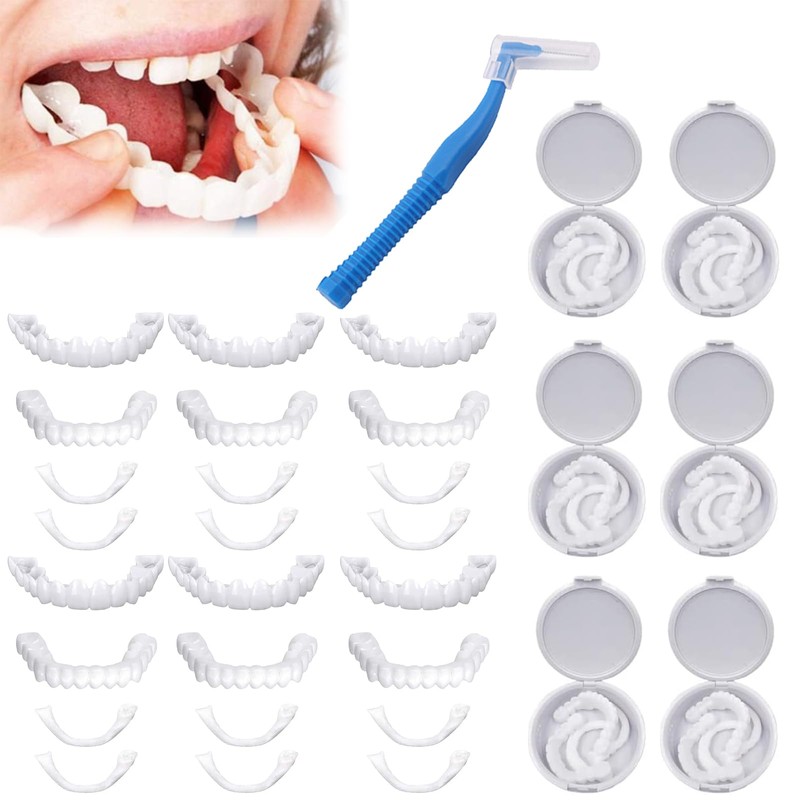 Fake Teeth 6 Pairs False Artificial Temporary Teeth Braces Smile