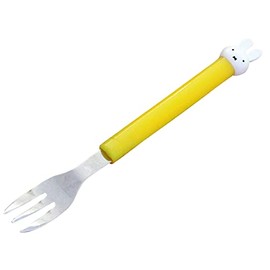 Kaneshotouki 404131 Dick Bruna Miffy Fork with Mascot Cutlery, Yellow, Yellow