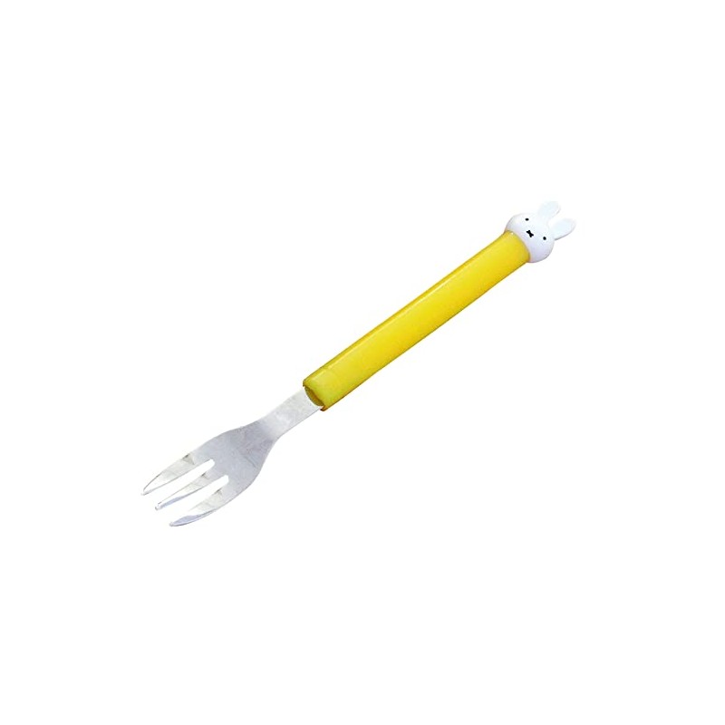 Kaneshotouki 404131 Dick Bruna Miffy Fork with Mascot Cutlery, Yellow,