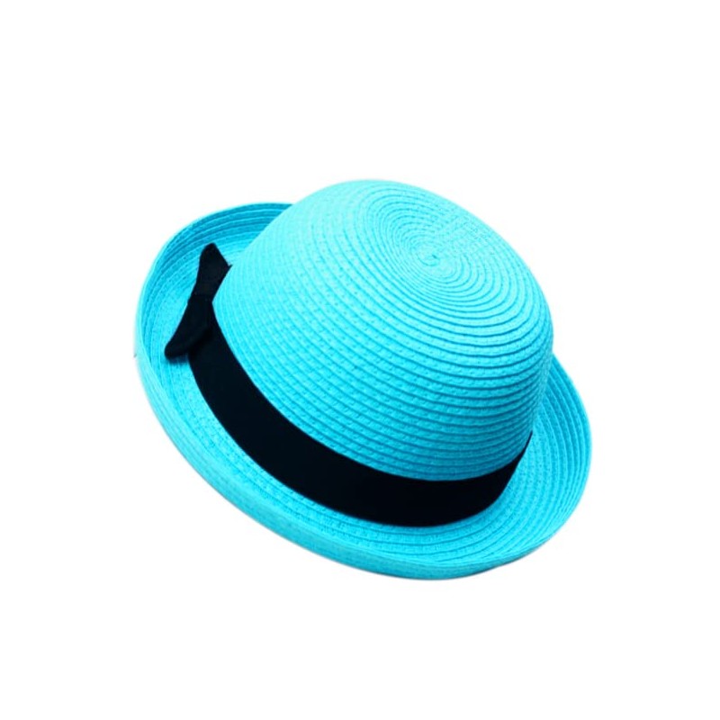 STOBOK Foldable Hat Dome Cap Bowknot Hat Roll-up Hat Beach