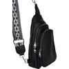 styleBREAKER Women's One Shoulder Backpack, Geometric Patterned Shoulder Strap, Unicoloured