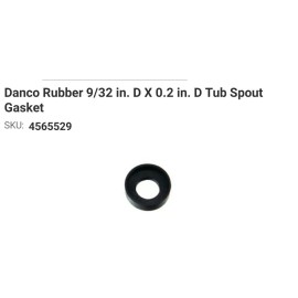 Danco Tub Spout 0.20 " H X 0.69 " W, 0.30 " Id. Rubber Gaskets