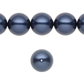 CAIZZA 10x Crystal Pearls 5810 Round Night Blue 10mm Dangle for Necklace Earring/Jewelry Making Findings
