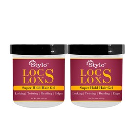 Stylo Locs Loxs Hair Gel 2-Pack Long-Lasting Style and the Ultimate Styling Solution for Beautiful Hair 16oz