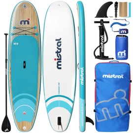 Mistral Stand Up Paddle Board, 10'9''x34''x6'' Inflatable SUP Yoga & Pilates Boards, Extra Wide Paddle Board with SUP Accessories, Stable and Lightweight Board for All Skill Levels