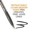 BIC VCG11BK Atlantis Original Retractable Ballpoint Pen, Black Ink, Medium,