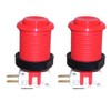 Arcade Pushbutton Microswitch - Red - Set of 2