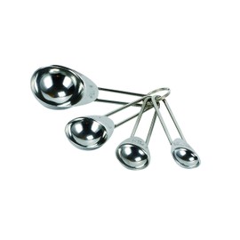 Pearl Metal Quantity Hakari CC-1522 Stainless Steel Compact Measuring Spoons, Set of 4