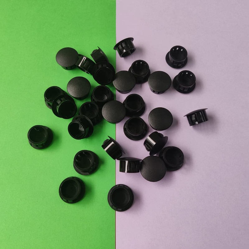 ZYYC 30 Pcs Black Plastic Hole Plugs, 16mm (5/8")
