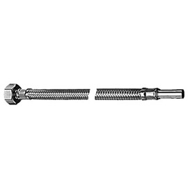 SCHELL Clean-Fix S 102130699 Fitting Connector, Flexible Connection Hose, Hose with Stainless Steel Wire Braiding, 1x Union Nut 1.2 Inch IG, 1x Pipe Connector Diameter 10, Length 300 mm, Chrome