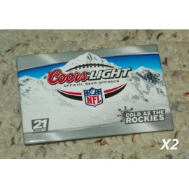 Coors Light Beer - Flashing Pin / Button - Advertising / Promo Pin (X2) NIP