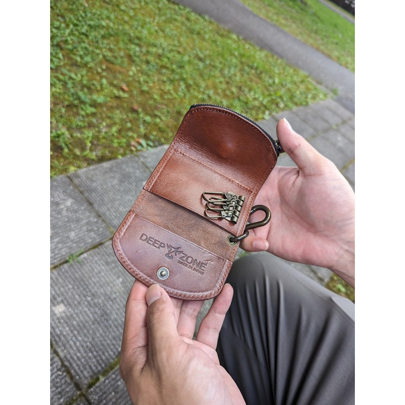 Deep Zone Genuine Cowhide Leather Tochigi Leather Smart Key Holder