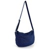 Denim Indigo Hobo Cross Body Bag Womens Shoulder Bag, Ultramarine