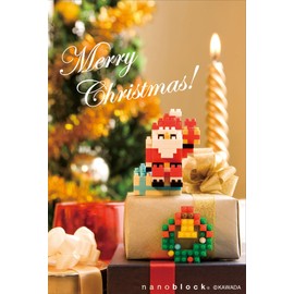 nanoblock christmas card (Santa Claus & wreath)