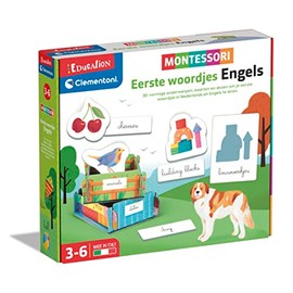 Clementoni 56049 Montessori Classic Educational Games, First Words English, 3-6 Years-56049