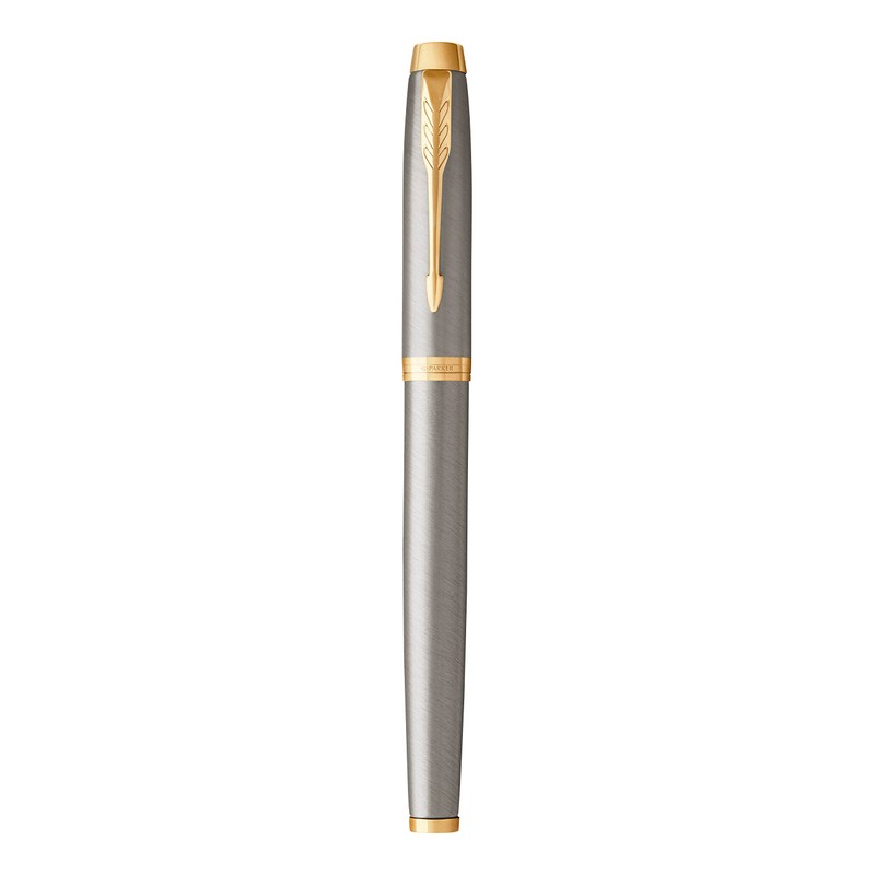 Parker IM Premium Fountain Pen | Brushed Metal with Gold