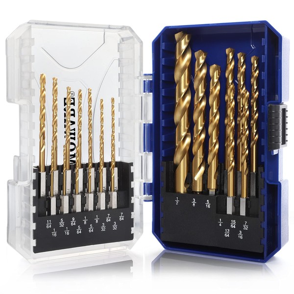 COMOWARE Impact Drill Bit Set - 21 Pcs Hex Drill