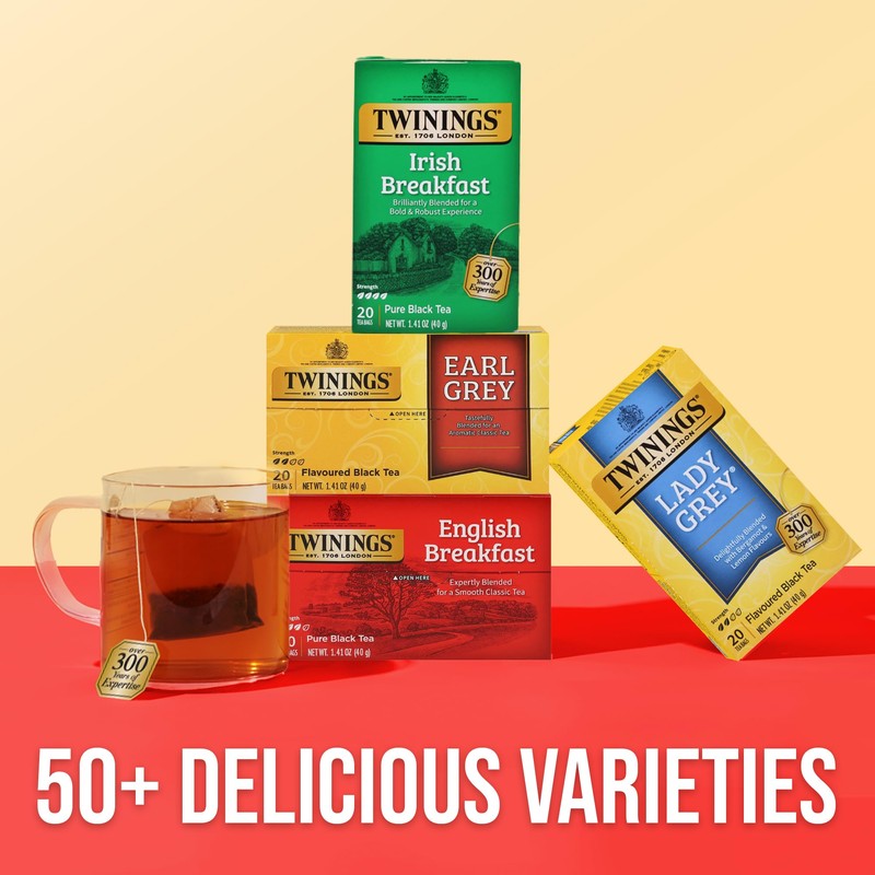 Twinings Variety Pack Black Tea Bags, 20 Count (Pack of